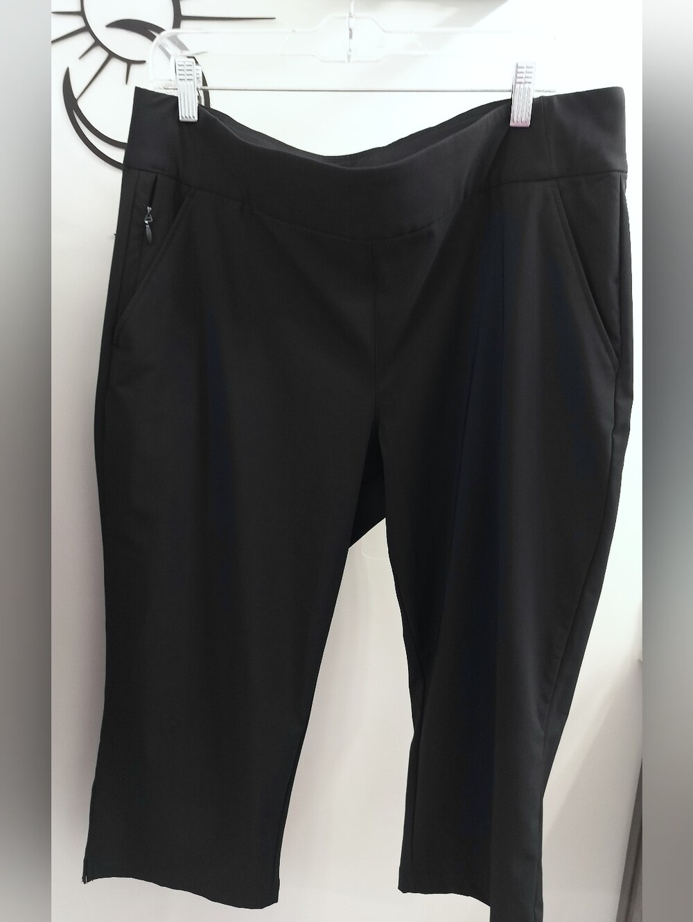 Columbia Women's XL Anytime Casual Stretch Pull-On Capri Pants Black